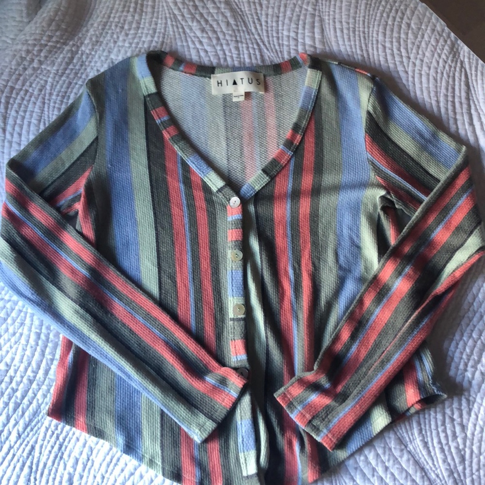 long sleeve button down top